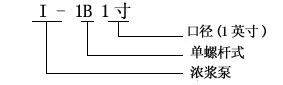 I-1B浓浆泵型号意义